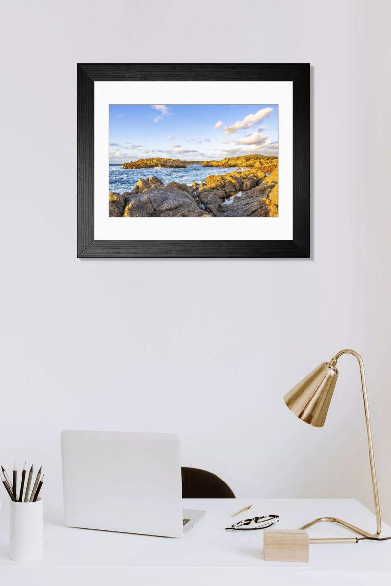 Shown hanging in a room: Modern 14"x12" (36x31cm)
