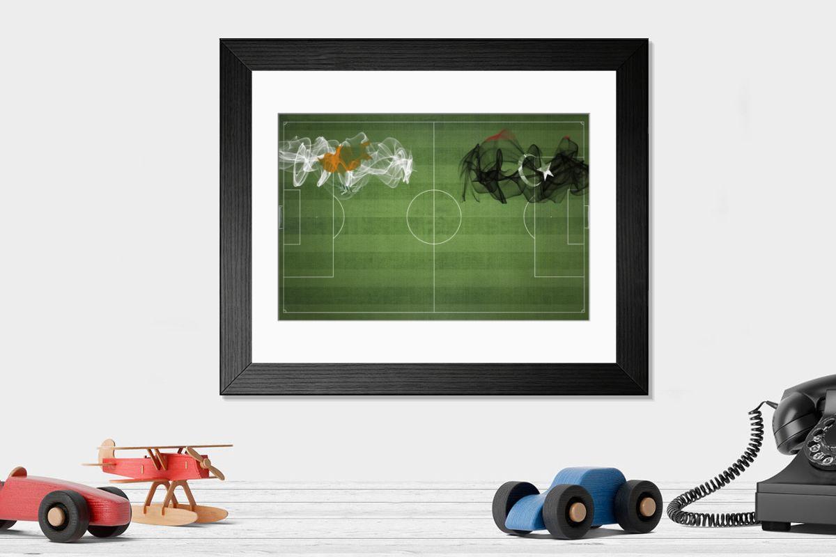 Shown hanging in a room: Modern 14"x12" (36x31cm)