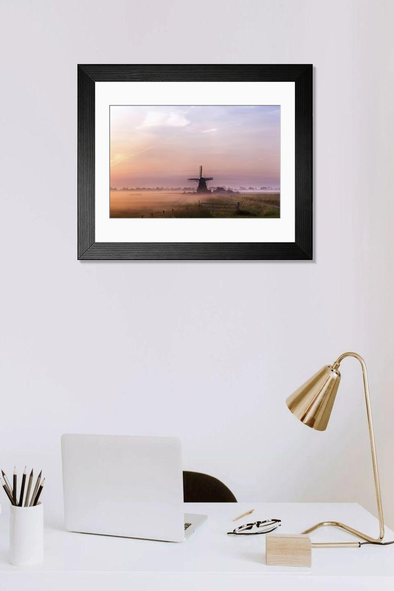 Shown hanging in a room: Modern 14"x12" (36x31cm)