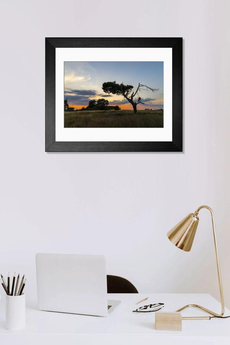 Shown hanging in a room: Modern 14"x12" (36x31cm)