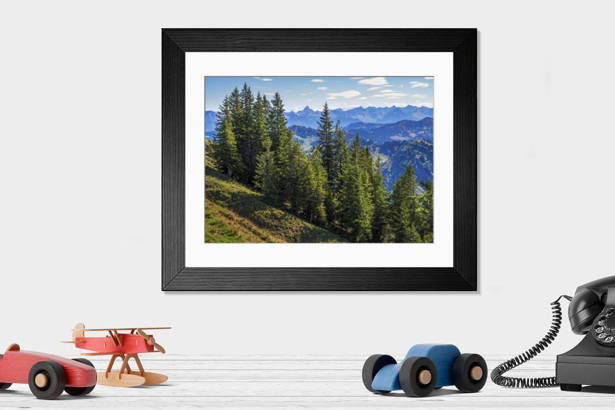 Shown hanging in a room: Modern 14"x12" (36x31cm)
