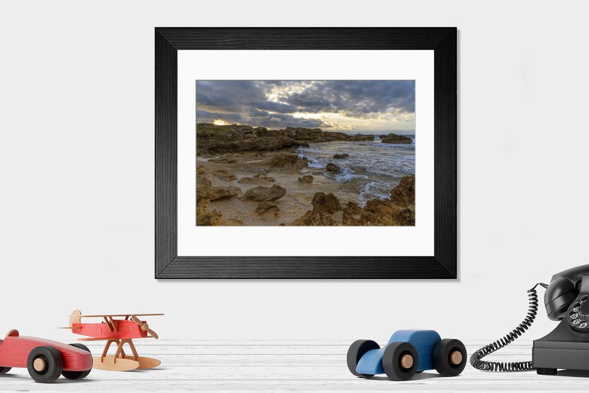 Shown hanging in a room: Modern 14"x12" (36x31cm)