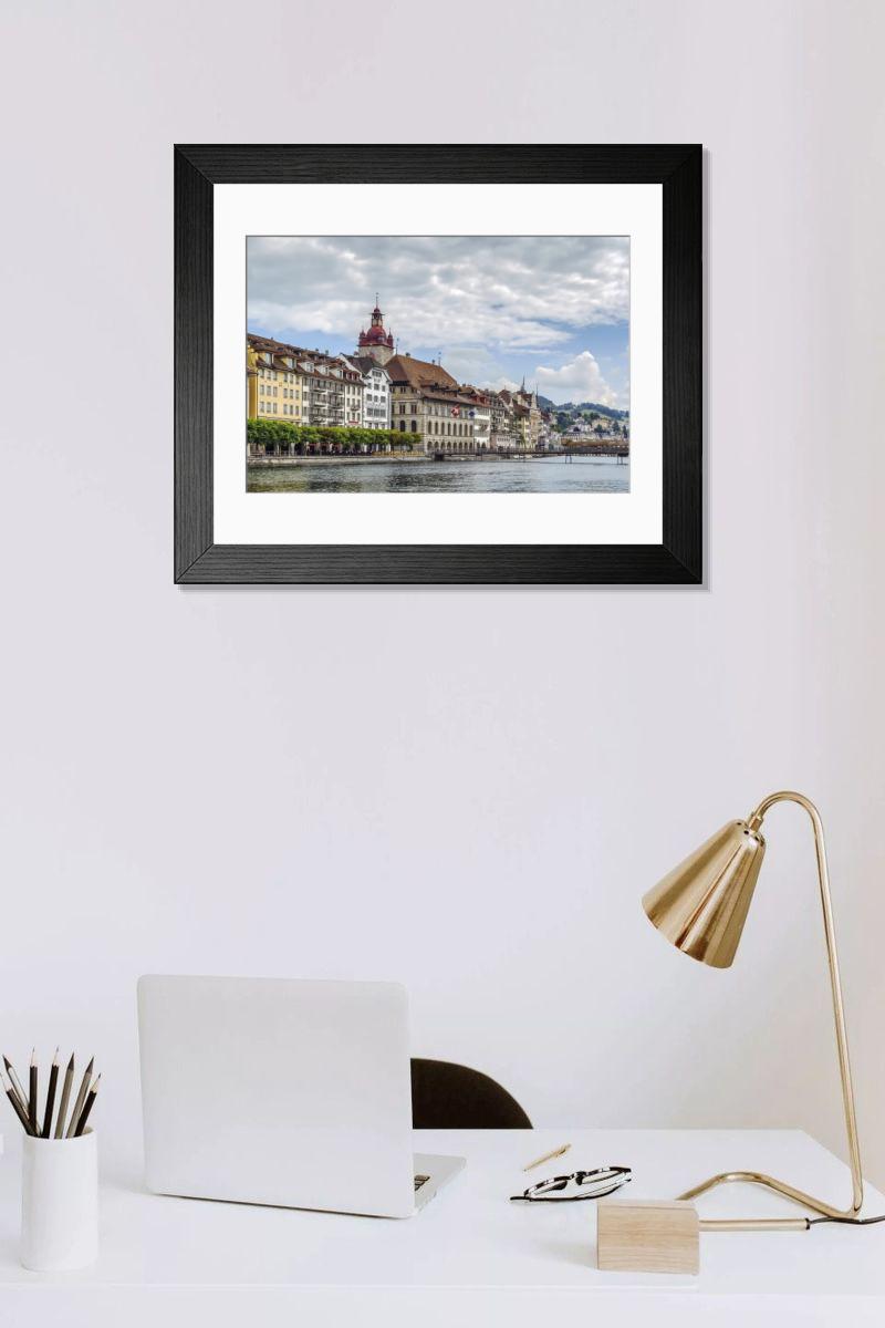 Shown hanging in a room: Modern 14"x12" (36x31cm)