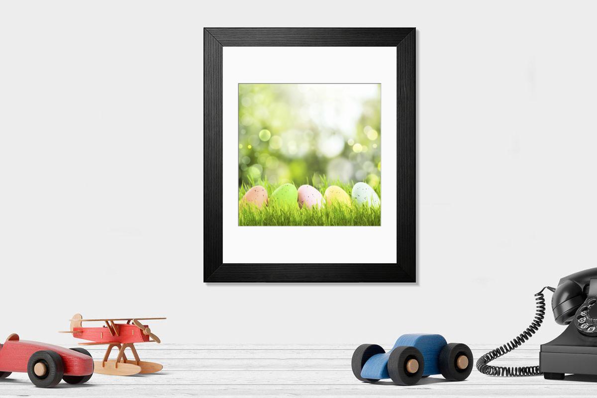 Shown hanging in a room: Modern 14"x12" (36x31cm)