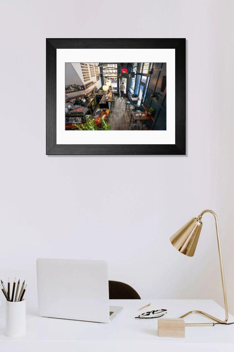 Shown hanging in a room: Modern 14"x12" (36x31cm)