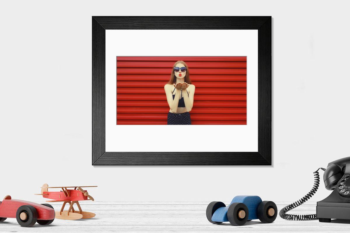 Shown hanging in a room: Modern 14"x12" (36x31cm)