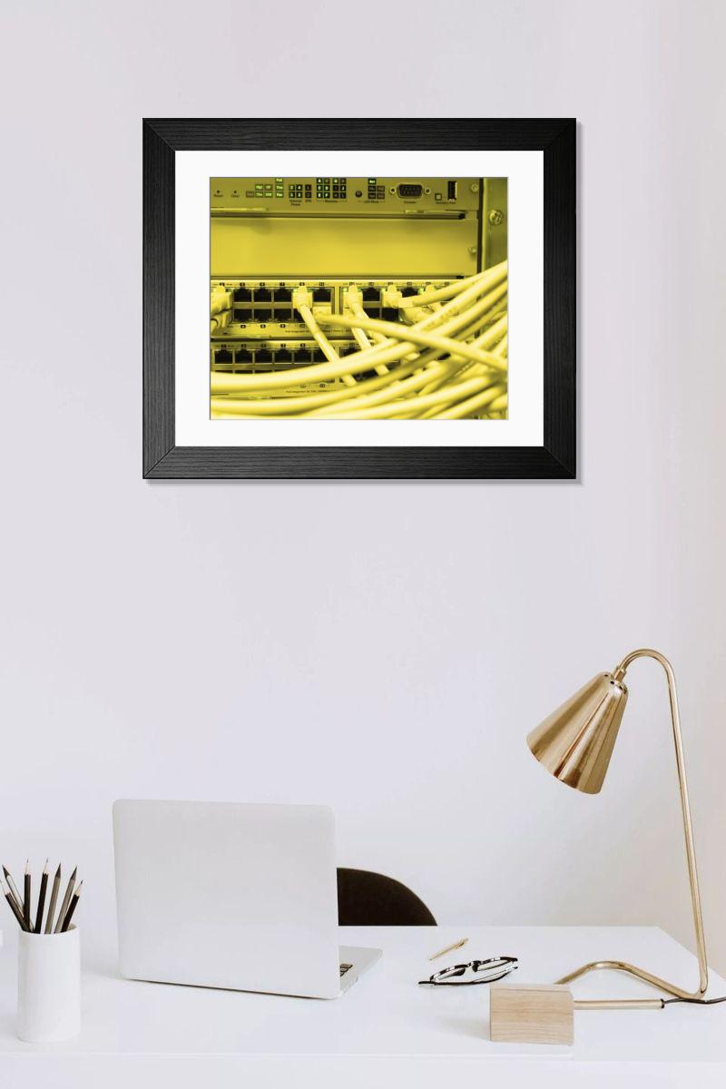 Shown hanging in a room: Modern 14"x12" (36x31cm)