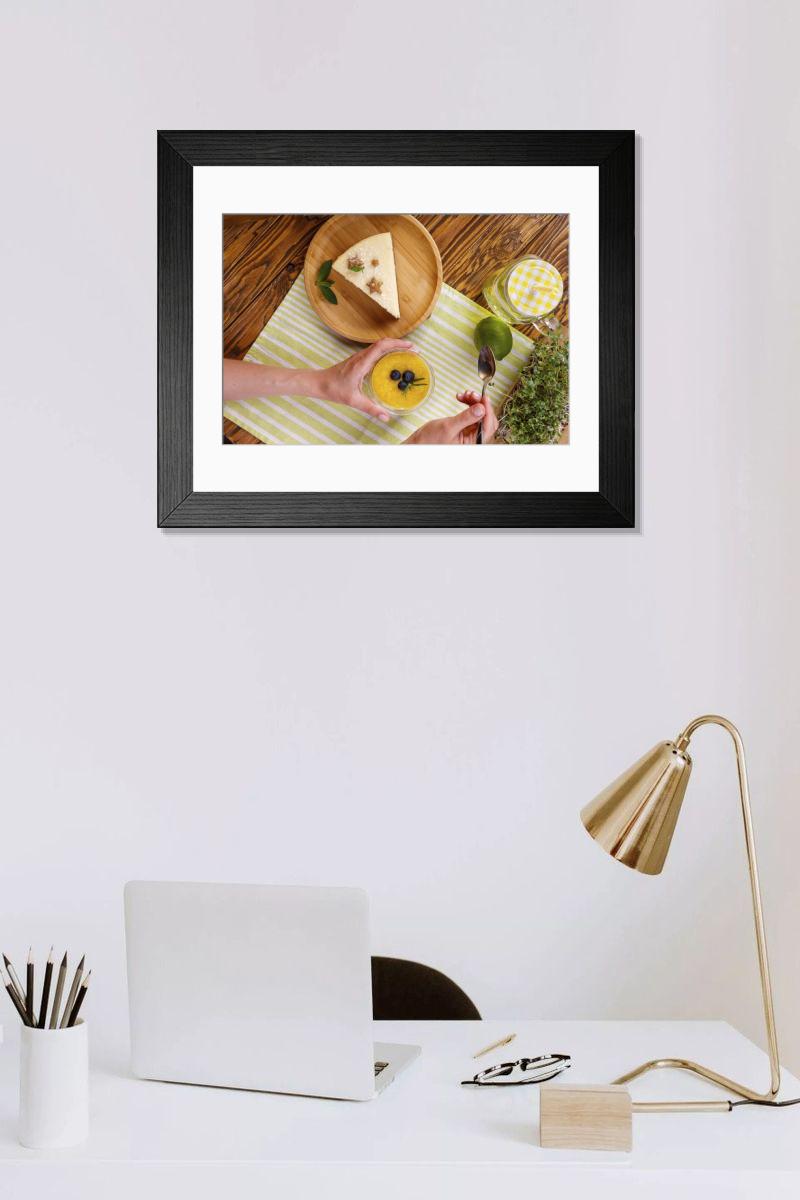 Shown hanging in a room: Modern 14"x12" (36x31cm)