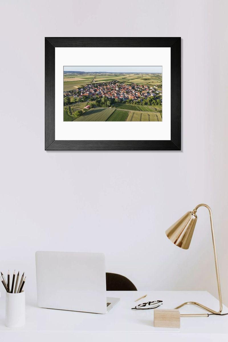 Shown hanging in a room: Modern 14"x12" (36x31cm)