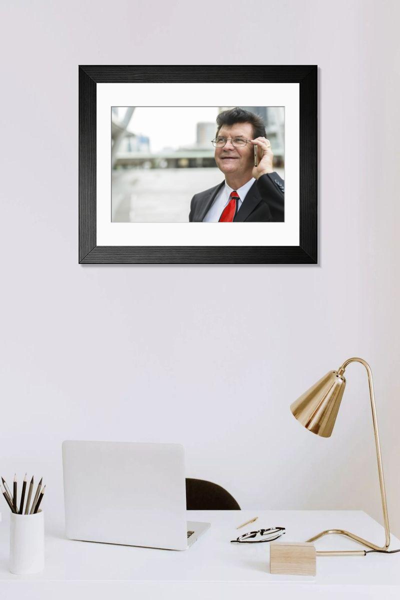 Shown hanging in a room: Modern 14"x12" (36x31cm)