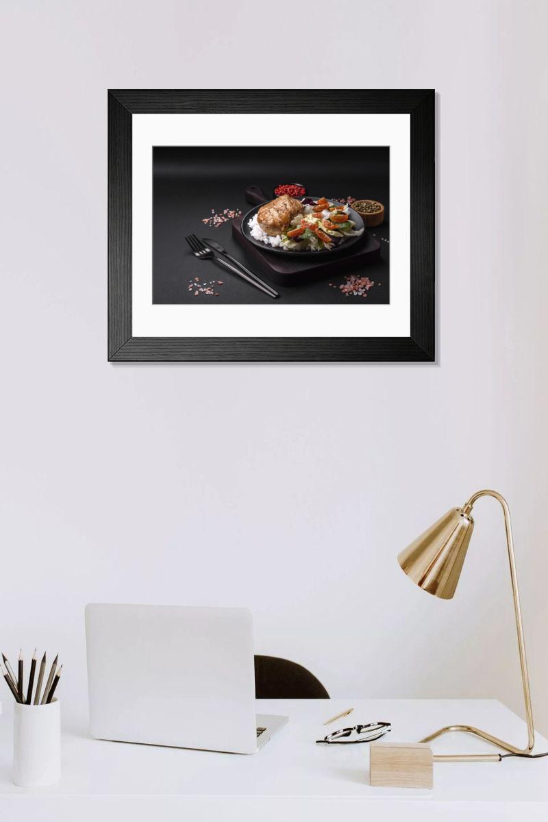 Shown hanging in a room: Modern 14"x12" (36x31cm)