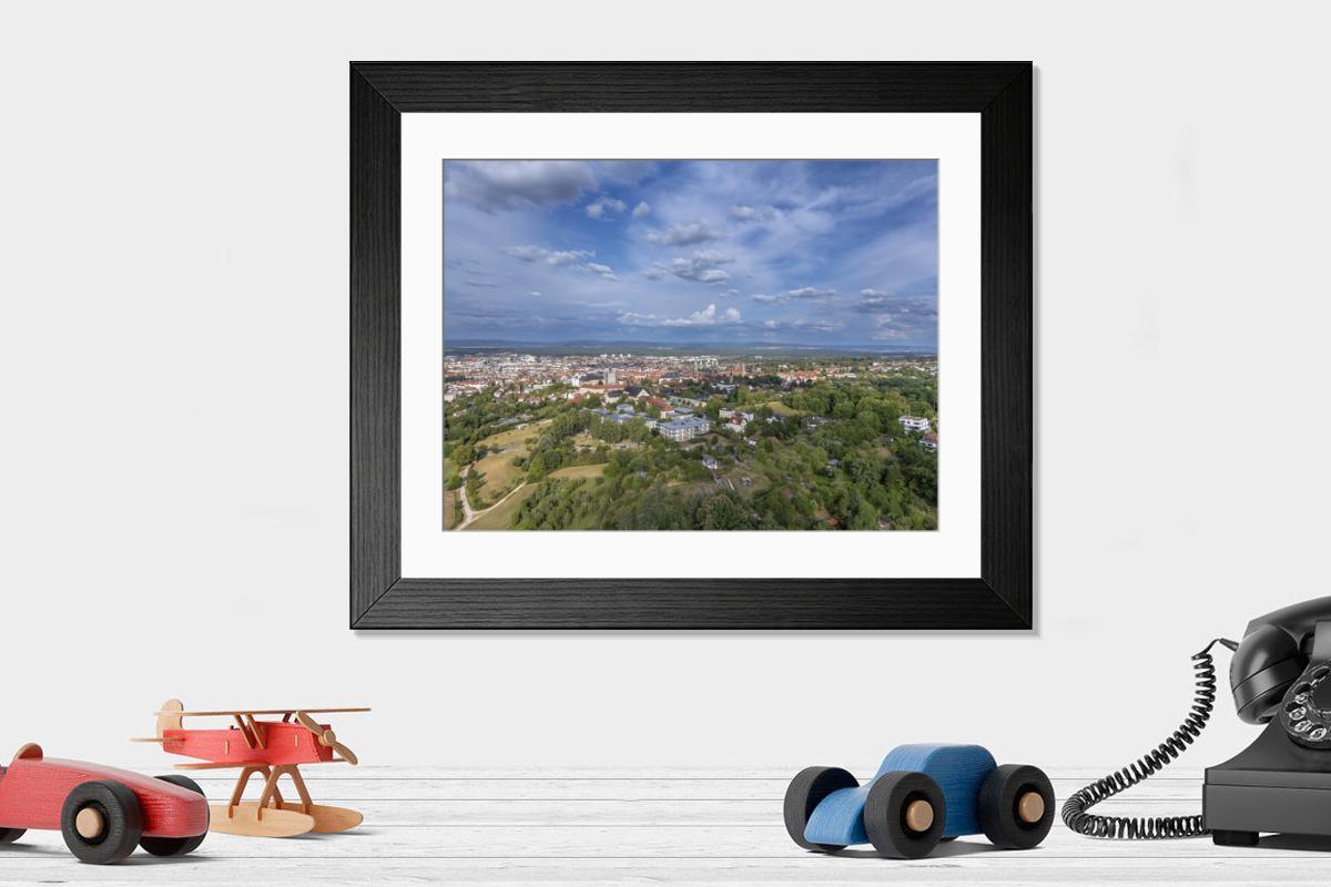 Shown hanging in a room: Modern 14"x12" (36x31cm)