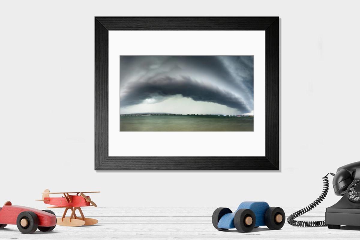 Shown hanging in a room: Modern 14"x12" (36x31cm)