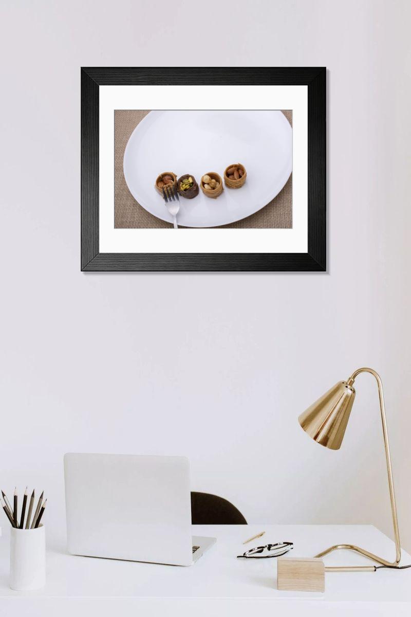 Shown hanging in a room: Modern 14"x12" (36x31cm)