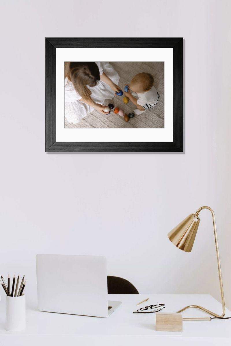 Shown hanging in a room: Modern 14"x12" (36x31cm)