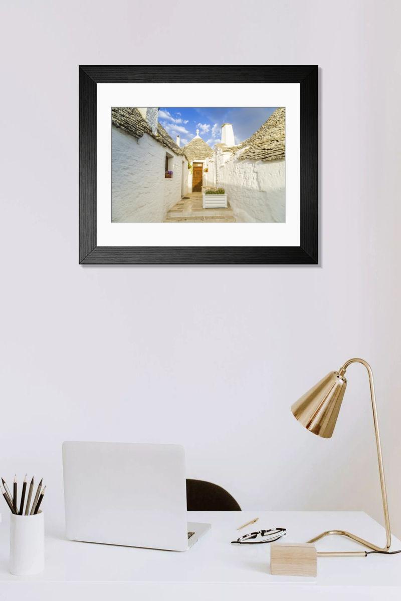 Shown hanging in a room: Modern 14"x12" (36x31cm)