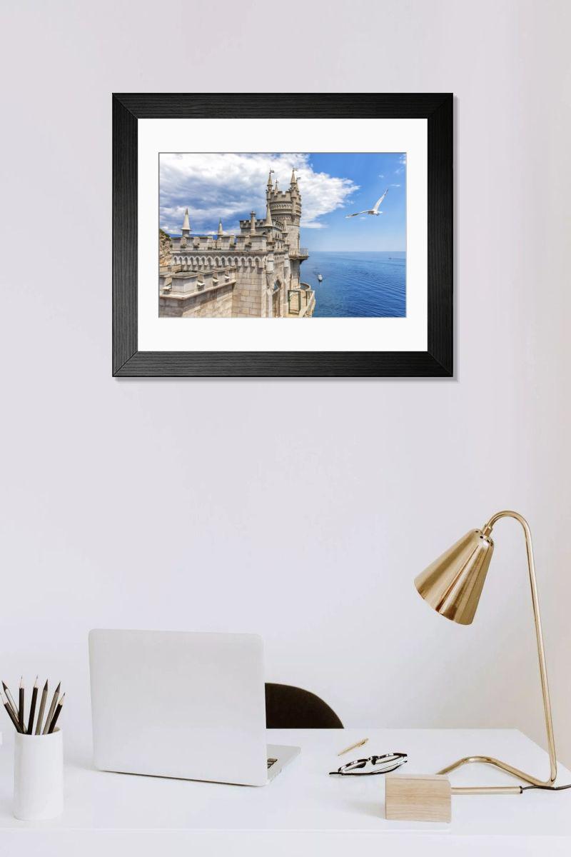 Shown hanging in a room: Modern 14"x12" (36x31cm)