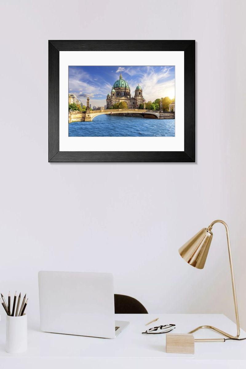 Shown hanging in a room: Modern 14"x12" (36x31cm)