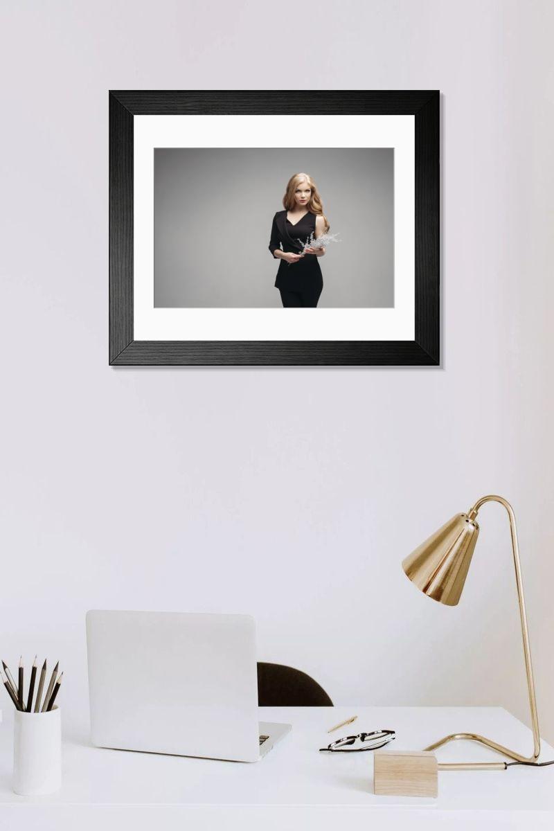 Shown hanging in a room: Modern 14"x12" (36x31cm)