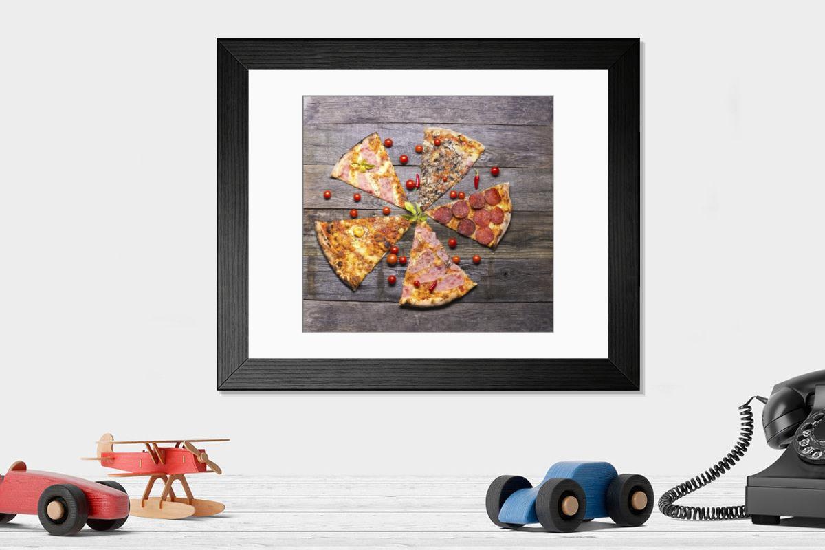 Shown hanging in a room: Modern 14"x12" (36x31cm)