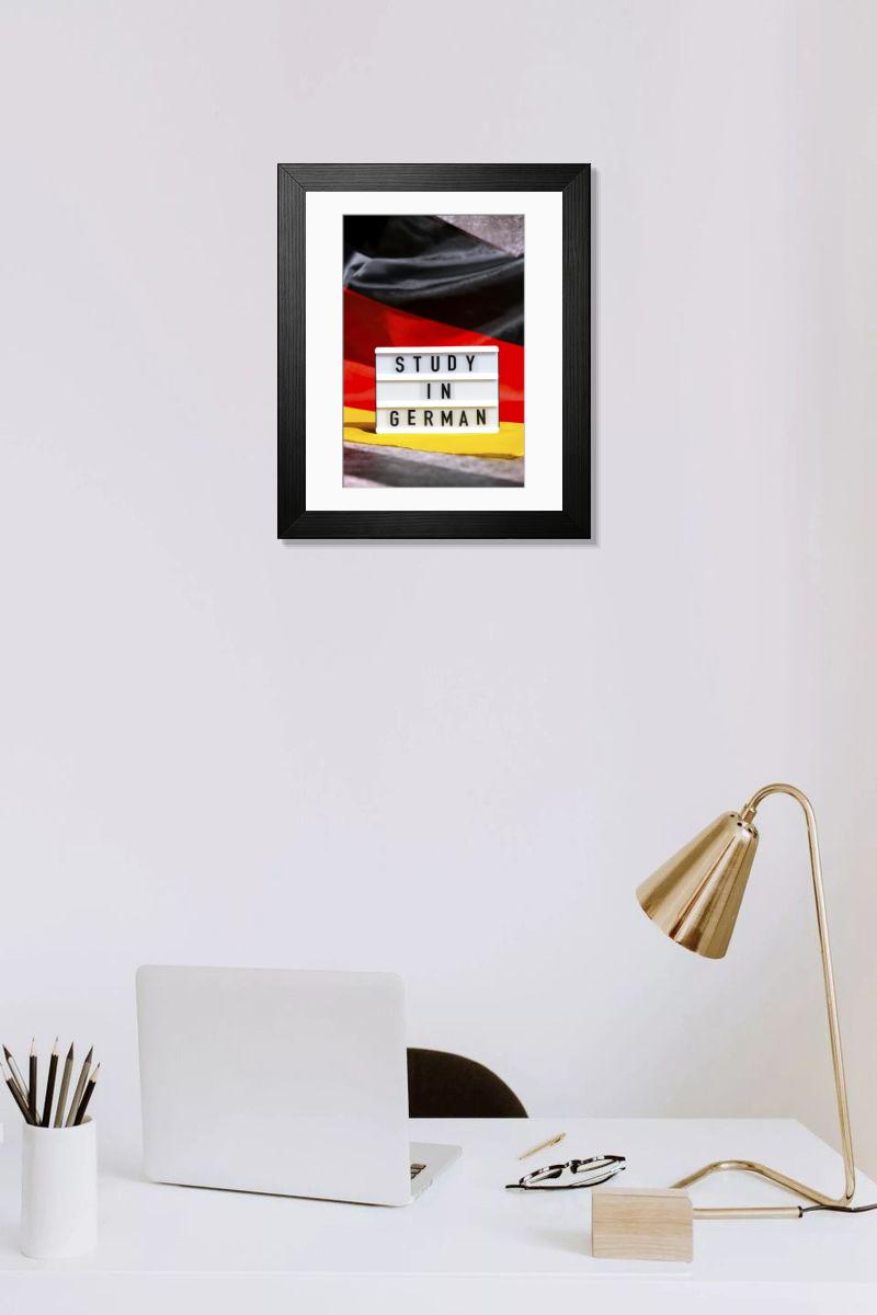 Shown hanging in a room: Modern 14"x12" (36x31cm)