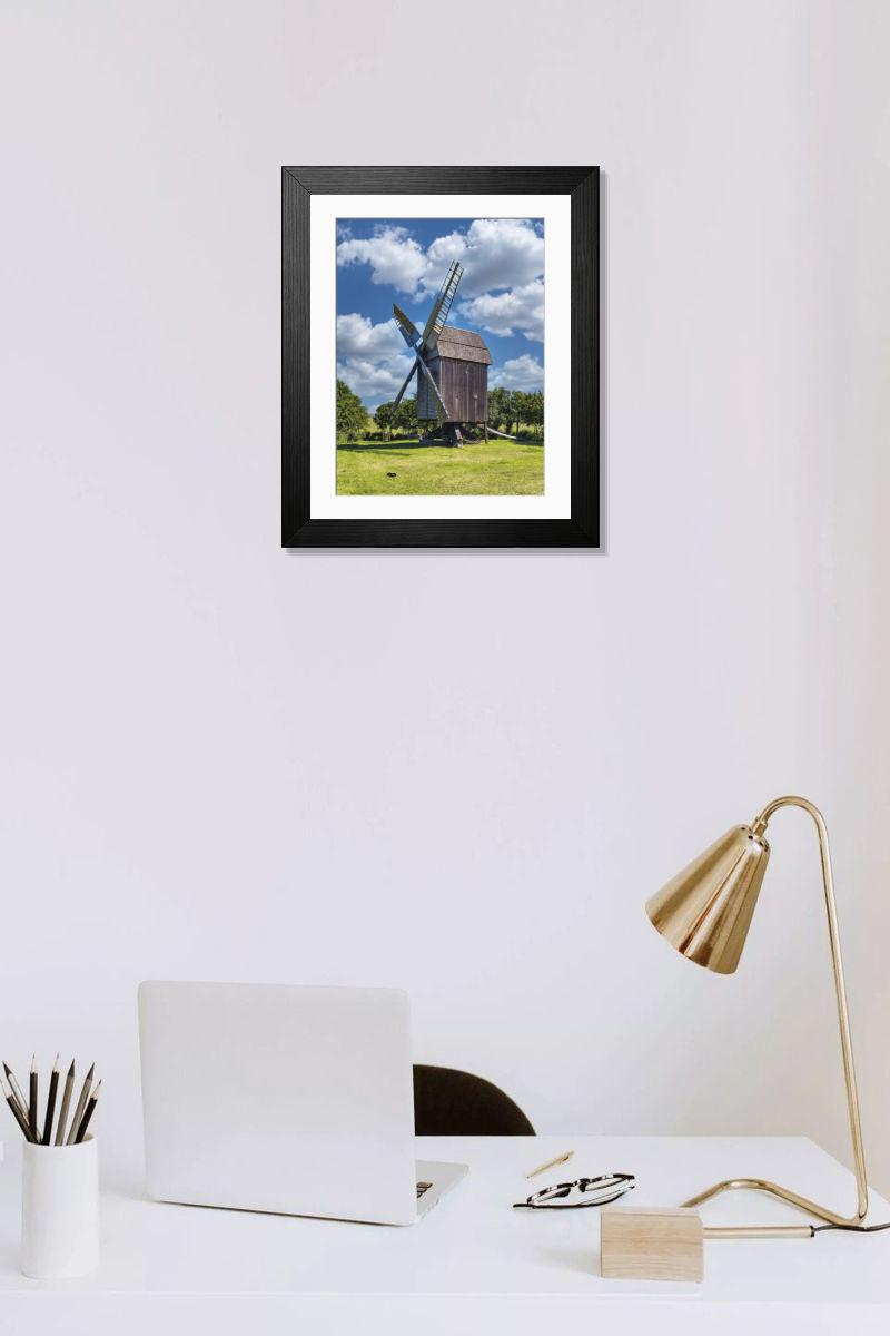 Shown hanging in a room: Modern 14"x12" (36x31cm)
