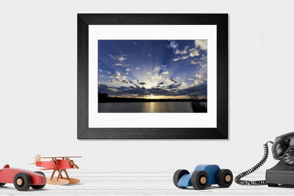 Shown hanging in a room: Modern 14"x12" (36x31cm)