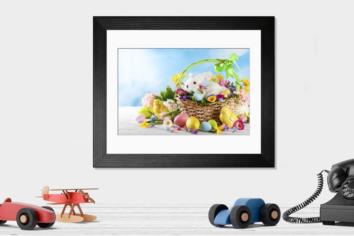 Shown hanging in a room: Modern 14"x12" (36x31cm)