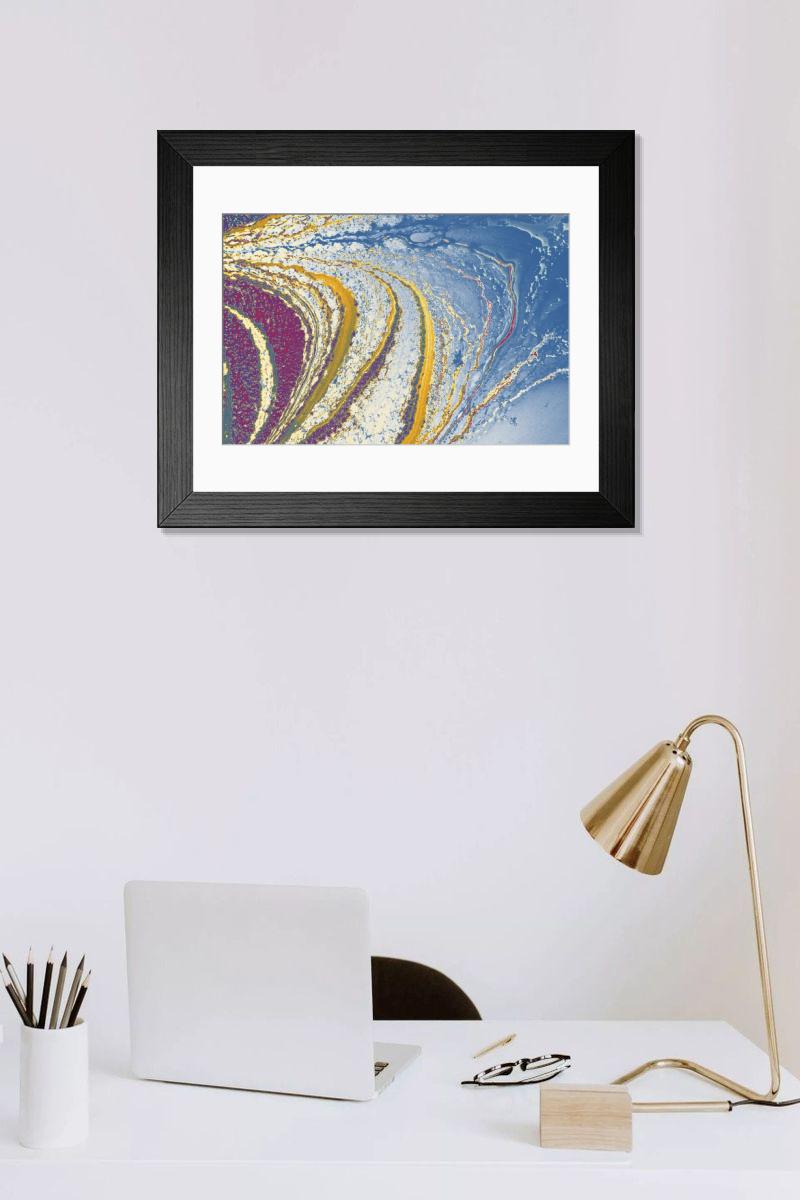 Shown hanging in a room: Modern 14"x12" (36x31cm)