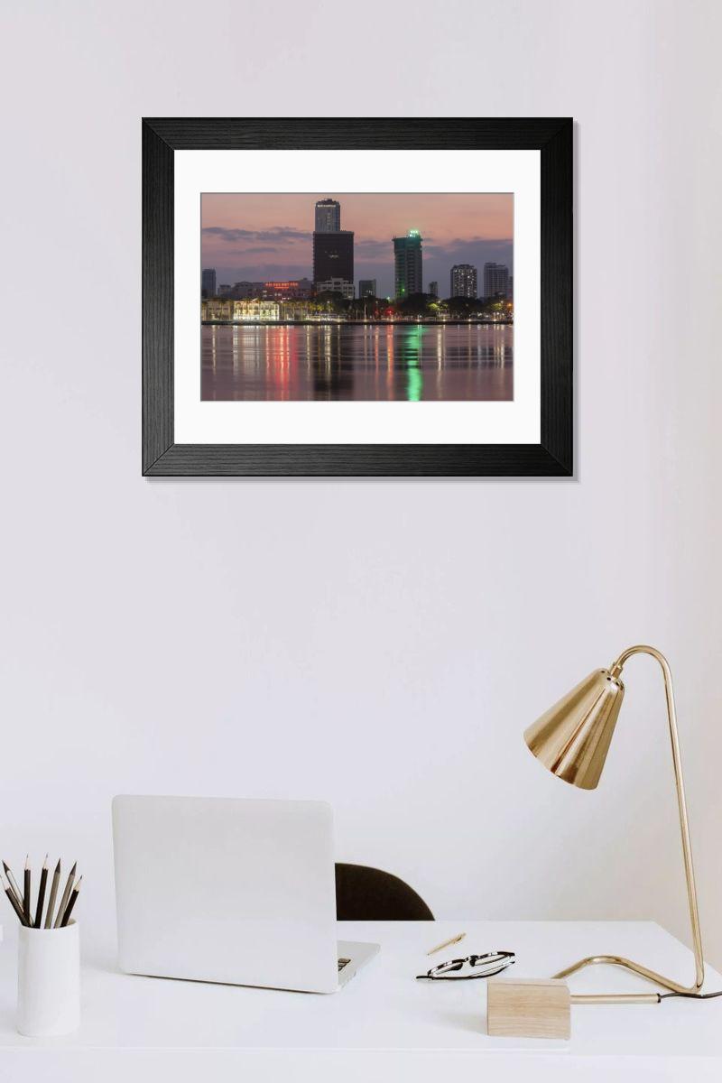 Shown hanging in a room: Modern 14"x12" (36x31cm)