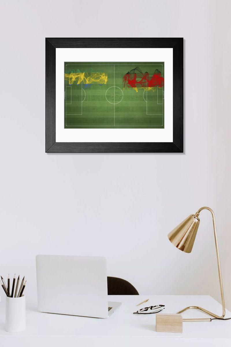 Shown hanging in a room: Modern 14"x12" (36x31cm)