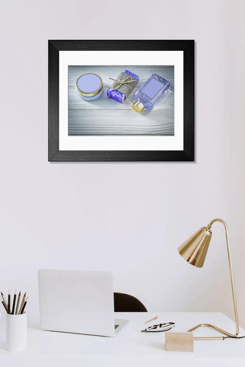 Shown hanging in a room: Modern 14"x12" (36x31cm)