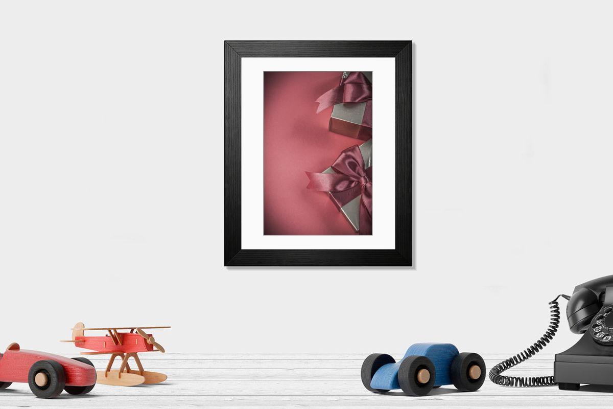 Shown hanging in a room: Modern 14"x12" (36x31cm)