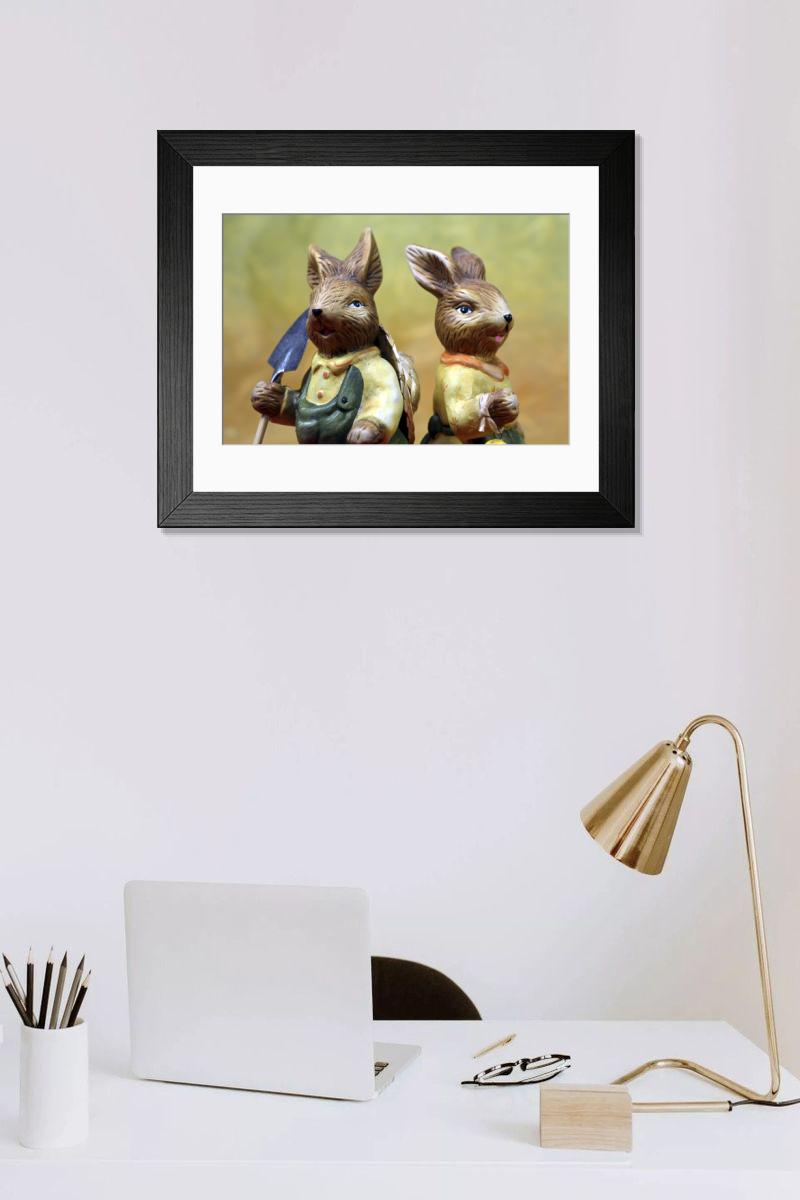 Shown hanging in a room: Modern 14"x12" (36x31cm)