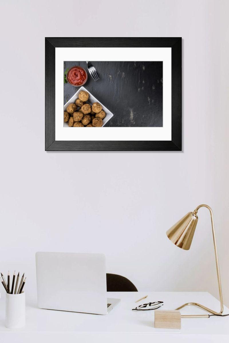 Shown hanging in a room: Modern 14"x12" (36x31cm)