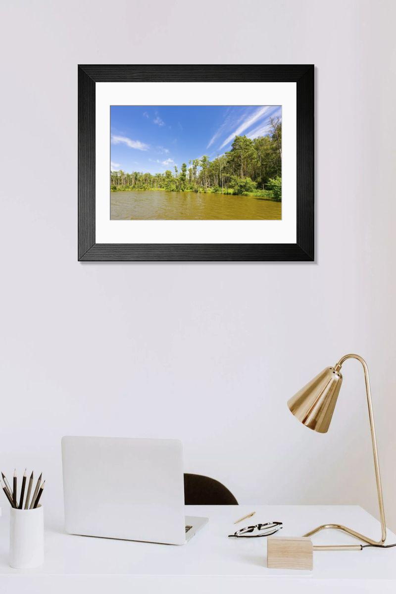 Shown hanging in a room: Modern 14"x12" (36x31cm)
