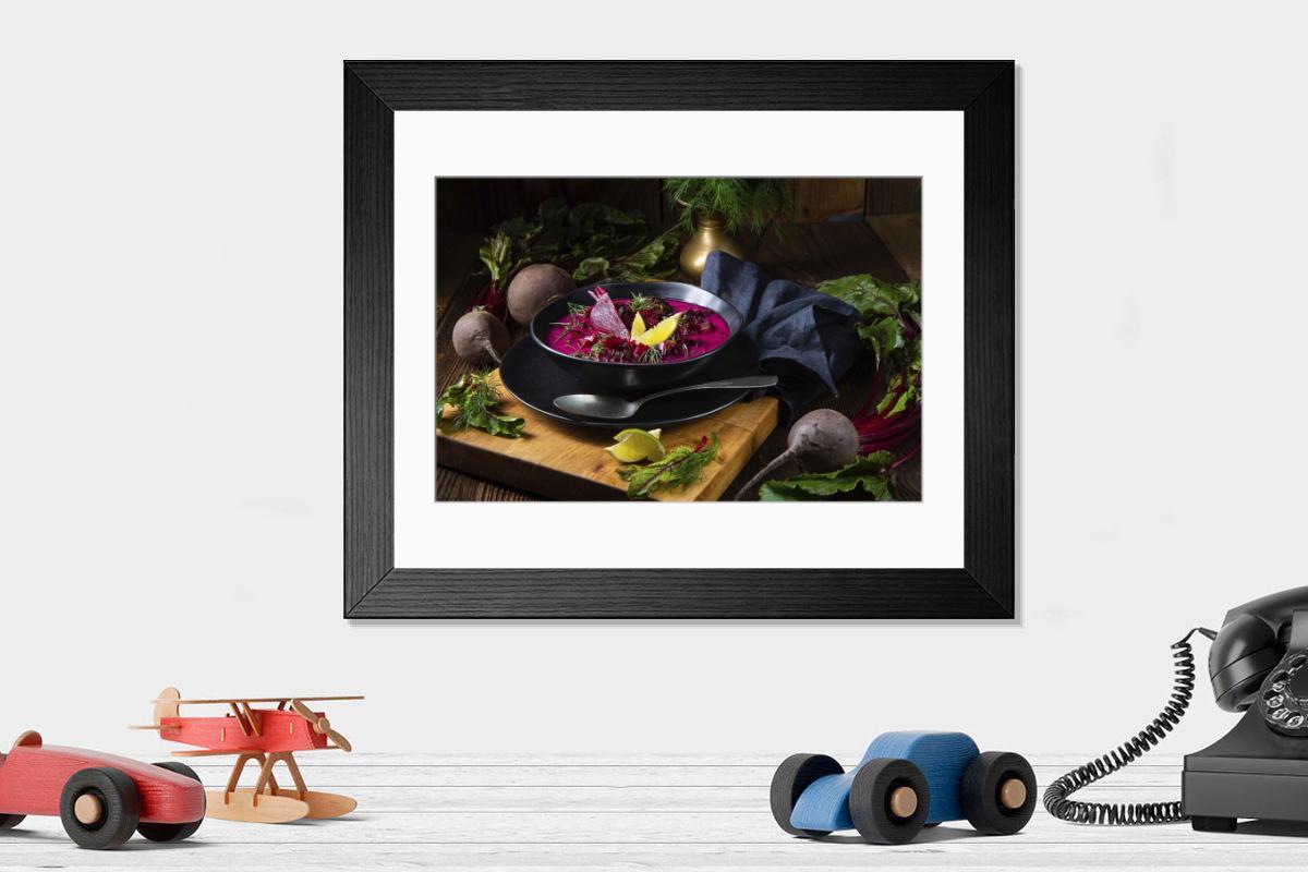 Shown hanging in a room: Modern 14"x12" (36x31cm)