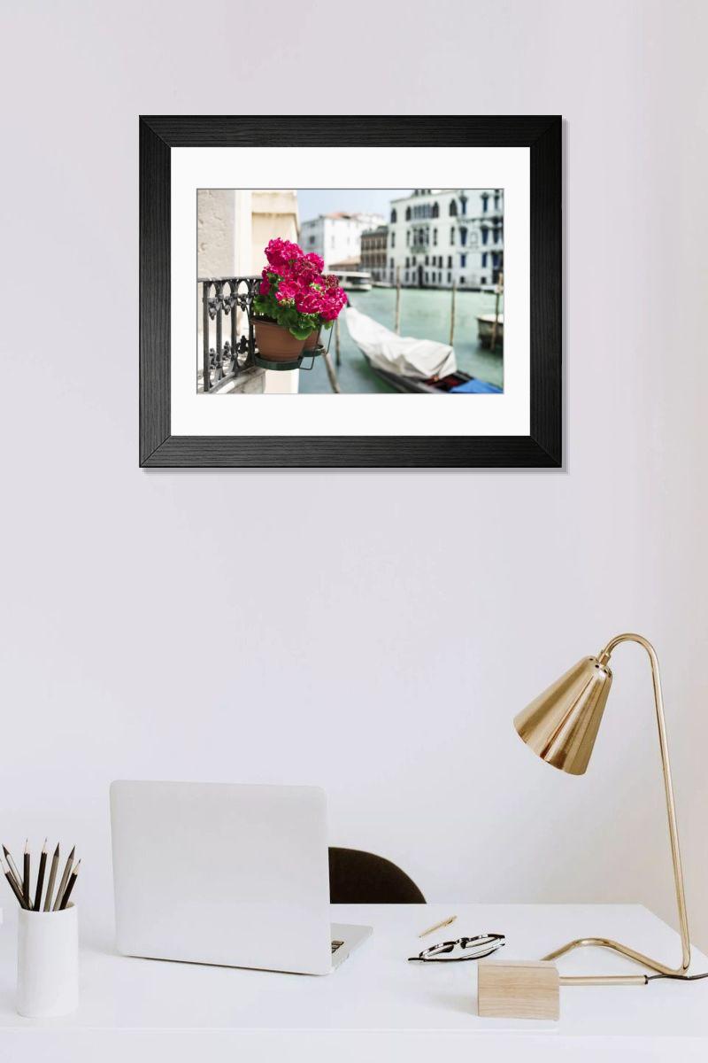 Shown hanging in a room: Modern 14"x12" (36x31cm)