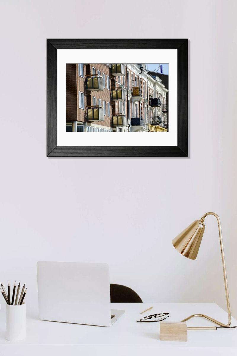 Shown hanging in a room: Modern 14"x12" (36x31cm)