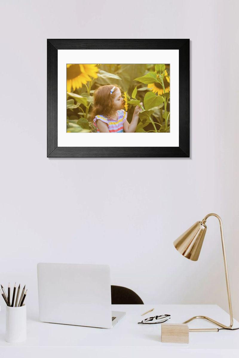 Shown hanging in a room: Modern 14"x12" (36x31cm)