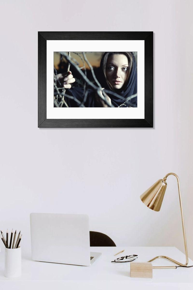 Shown hanging in a room: Modern 14"x12" (36x31cm)