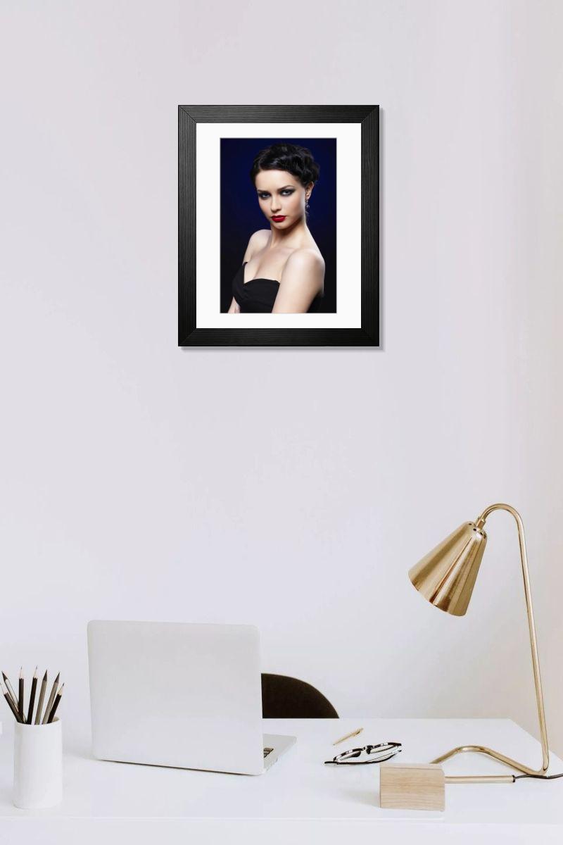 Shown hanging in a room: Modern 14"x12" (36x31cm)