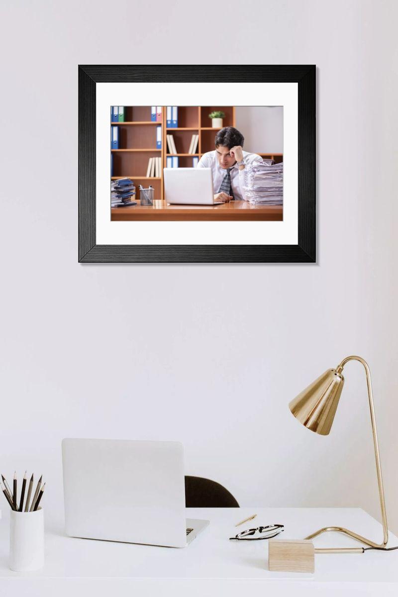 Shown hanging in a room: Modern 14"x12" (36x31cm)