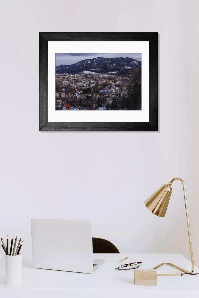 Shown hanging in a room: Modern 14"x12" (36x31cm)