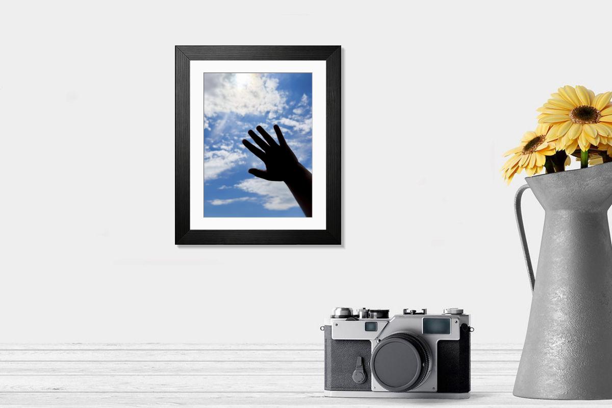 Shown hanging in a room: Modern 14"x12" (36x31cm)