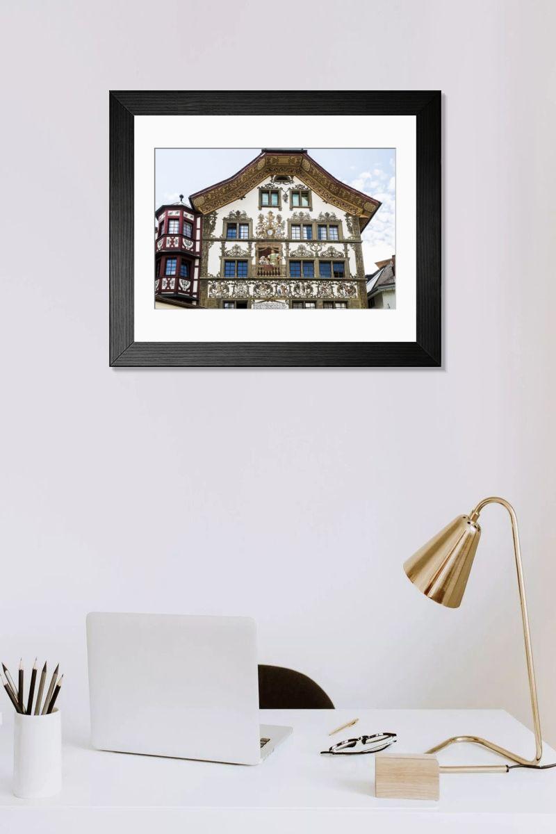 Shown hanging in a room: Modern 14"x12" (36x31cm)