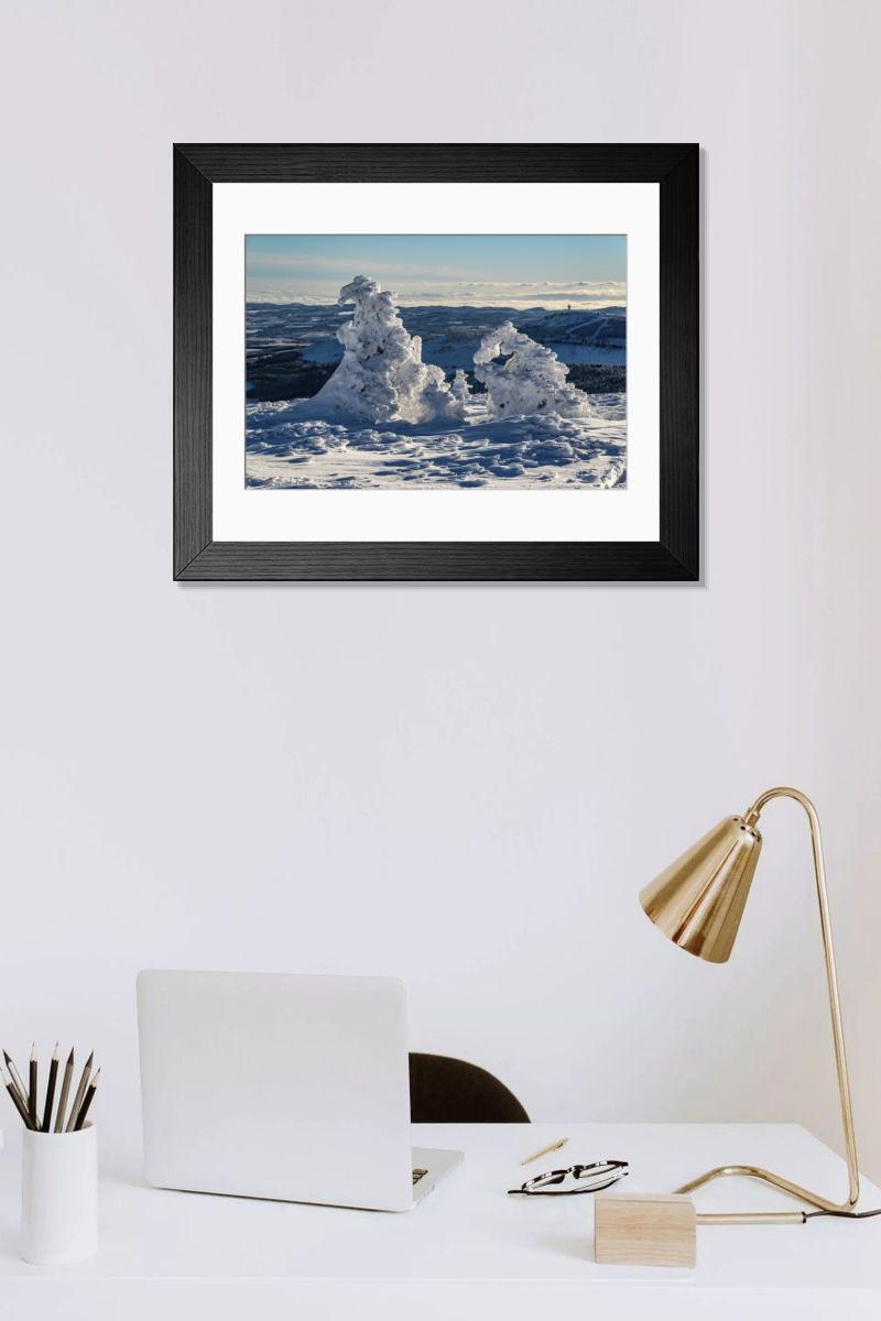 Shown hanging in a room: Modern 14"x12" (36x31cm)