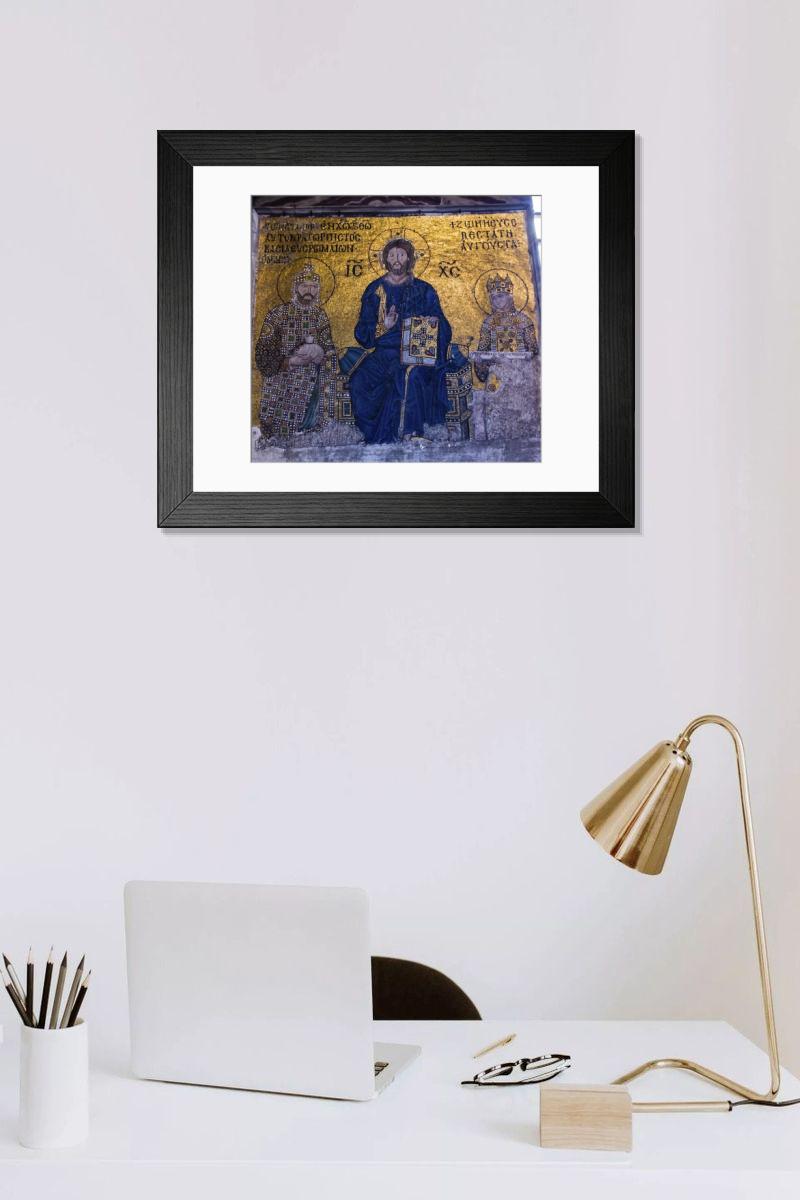 Shown hanging in a room: Modern 14"x12" (36x31cm)