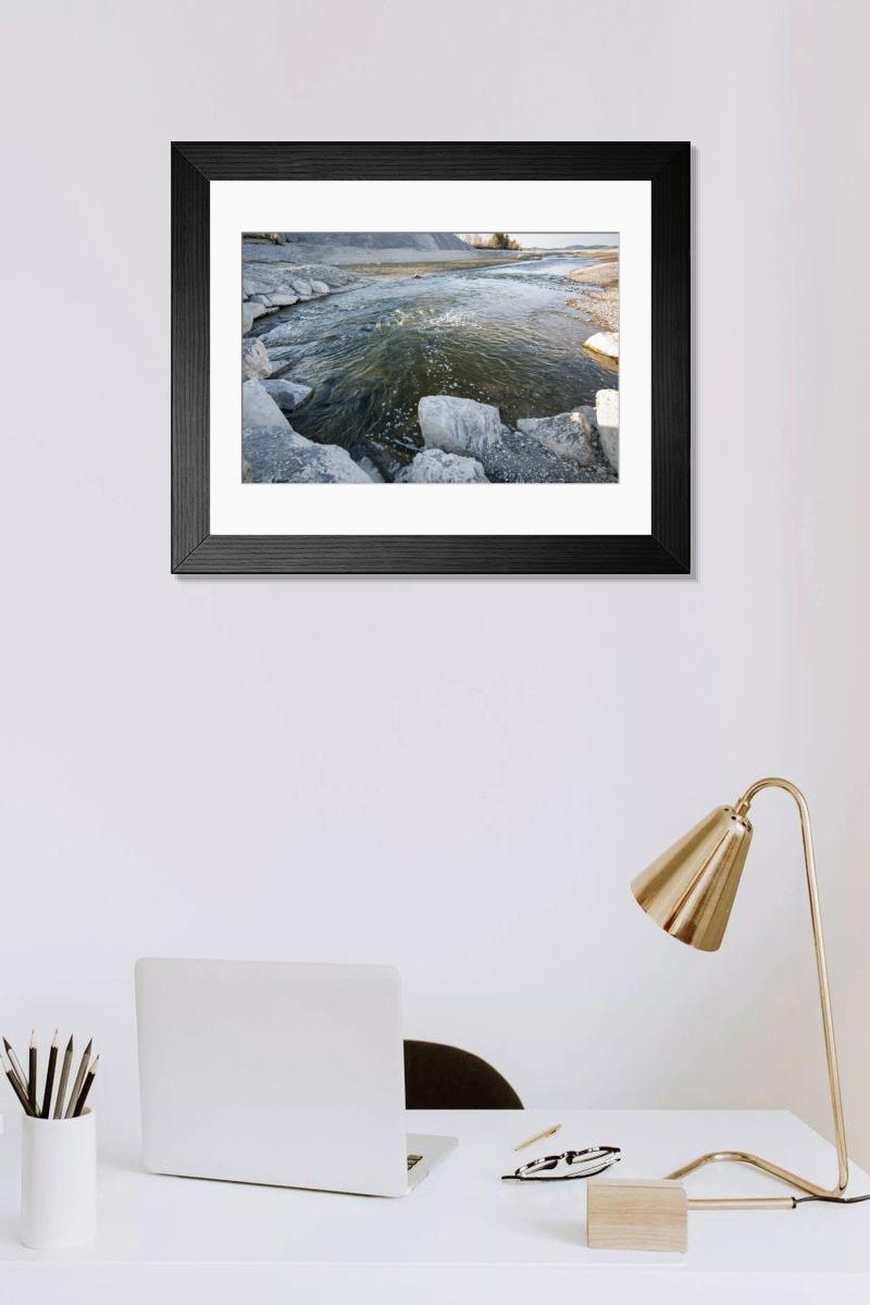 Shown hanging in a room: Modern 14"x12" (36x31cm)