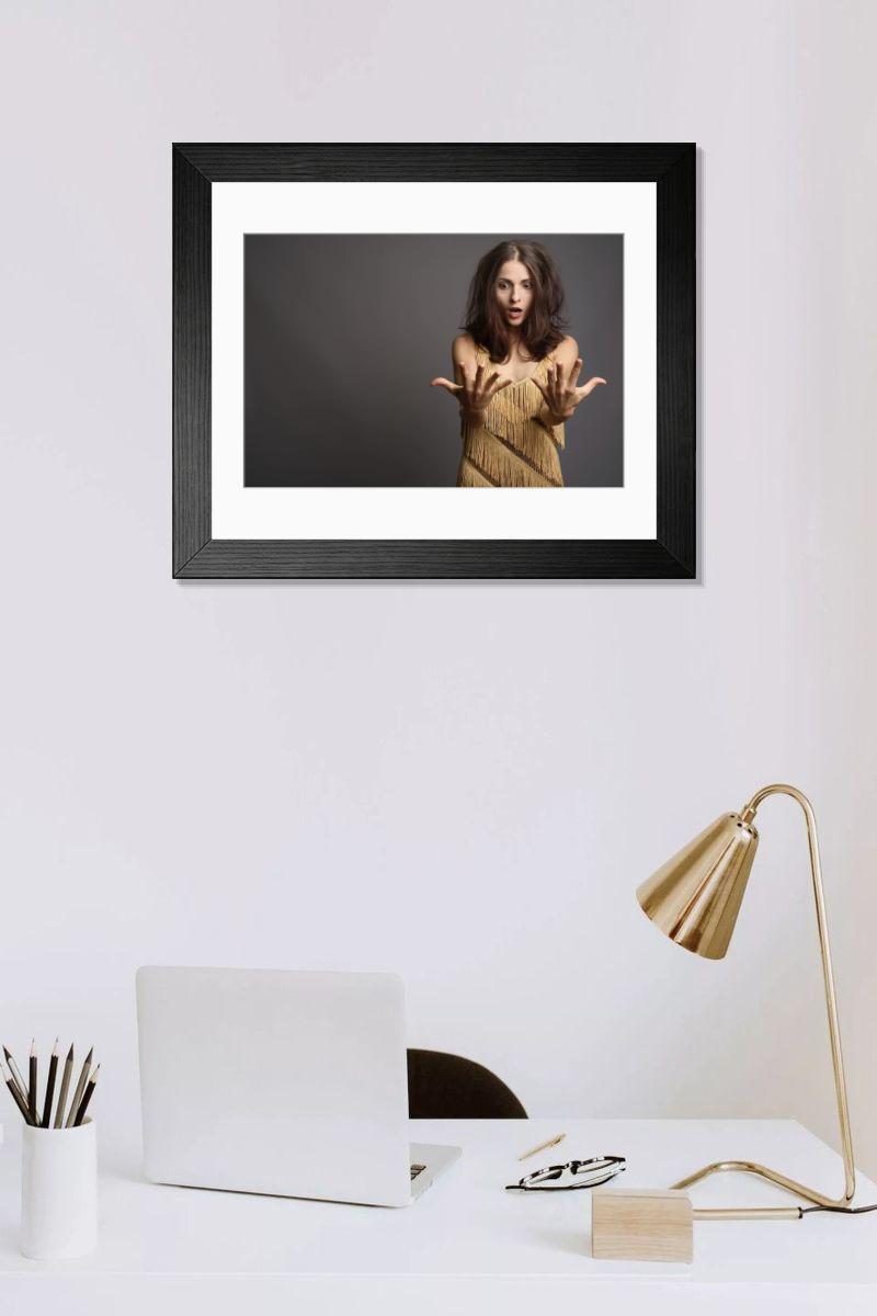 Shown hanging in a room: Modern 14"x12" (36x31cm)